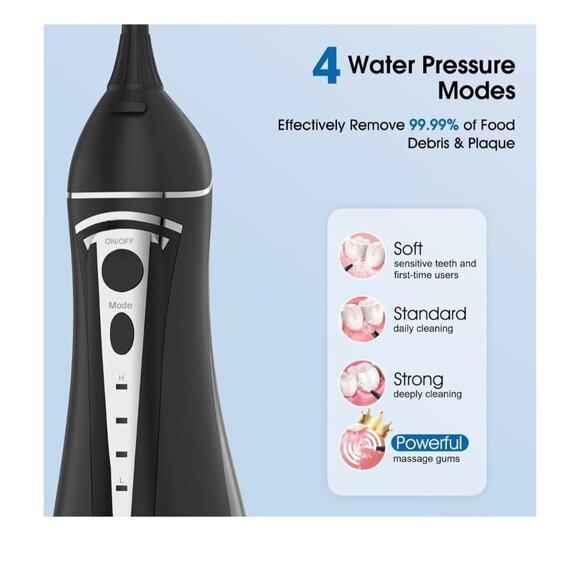Cordless Oral Irrigator With 4 Water Pressure Modes & 360° Rotating Jet By Beaut - Picture 3 of 6